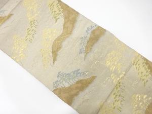 アンティーク　服部織物製　松に波模様織り出し袋帯（材料）